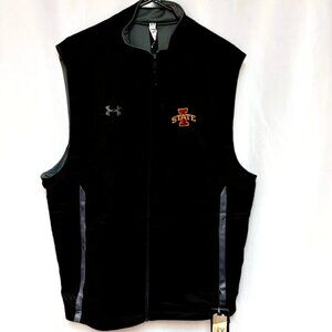 NWT Under Armour Reversible ISU Iowa State Men’s Vest XL Black Gray Cyclones